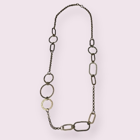 Nordstrom Jewelry - Gold Plated Circle Chain Long Necklace